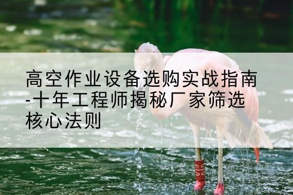 丛台剪叉式升降机厂家-高空作业设备选购实战指南-十年工程师揭秘厂家筛选核心法则