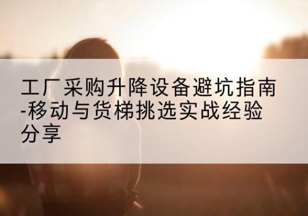 丛台移动式升降机怎么选-工厂采购升降设备避坑指南-移动与货梯挑选实战经验分享
