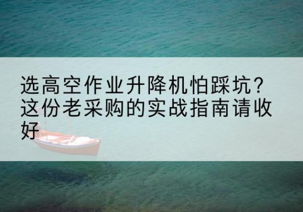 丛台高空作业升降机厂家推荐-选高空作业升降机怕踩坑？这份老采购的实战指南请收好